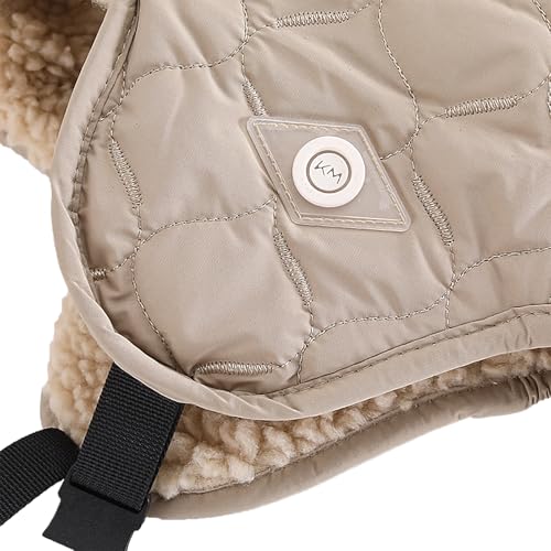 Unisex Winter Warm Aviator Earflap Hat Double-Side-Wear Sherpa Lined Trapper Hat Pilot Cap Outdoor Ski Hunting Cycling - color: Beige