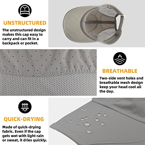 Quick Dry Running Cap for Men, Women - color: Light Grey