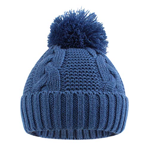 JANGANNSA Winter Knit Baby Hat Twist Warm Beanie for Boy Girl Fall Baby Cap - color: Dodger Blue, size: 0-6 Months