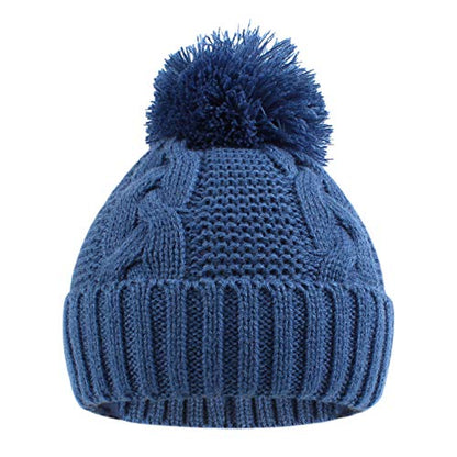 JANGANNSA Winter Knit Baby Hat Twist Warm Beanie for Boy Girl Fall Baby Cap - color: Dodger Blue, size: 0-6 Months