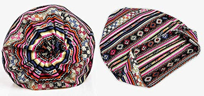 XYIYI Womens Chemo Headwear Hats Cotton Slouchy Beanie Cap Scarf - color: Stripe