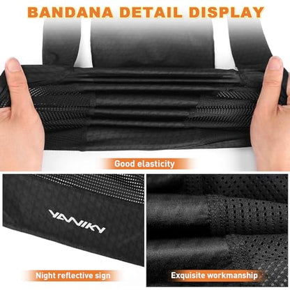 YANIKY Bandanas Skull Caps for Men, Women Skull Cap Helmet Liner Dew Rags - color: Black Print