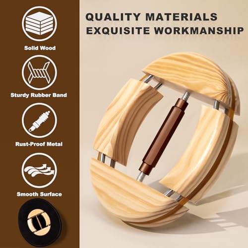 Hat Stretcher 4 Way, Hat Stretcher for Fitted Hats Size 6 7/8 to 8 1/2 - color: Brown