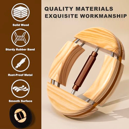 Hat Stretcher 4 Way, Hat Stretcher for Fitted Hats Size 6 7/8 to 8 1/2 - color: Brown