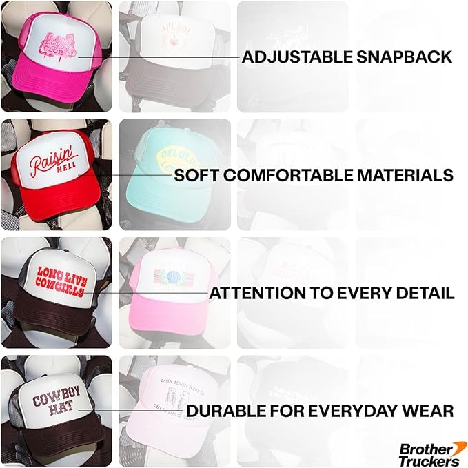Lucky Cursive Hat | Premium Adjustable Snapback Baseball Trucker Hats for Men & Women - color: Camo