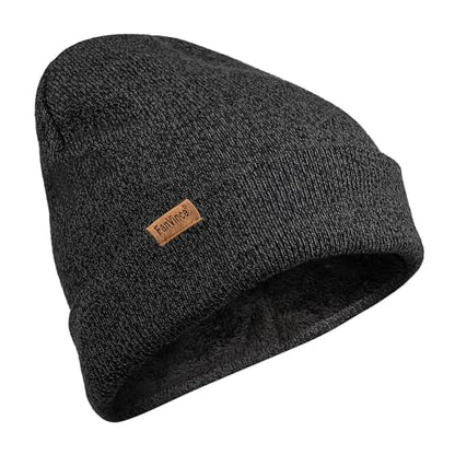 Beanie for Men Winter Thermal Cuffed Knit Hat Warm Gifts Womens Beanies - color: Charcoal Gray