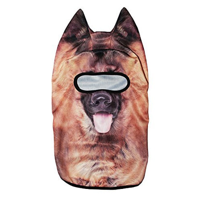 WTACTFUL 3D Animal Ears Balaclava, Breathable Face Mask for Halloween - color: German Shepherd Meb-11