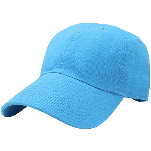 Falari Classic Baseball Cap Dad Hat 100% Cotton Soft Adjustable Size - color: Turquoise