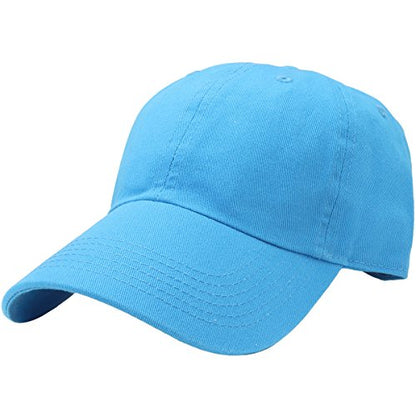 Falari Classic Baseball Cap Dad Hat 100% Cotton Soft Adjustable Size - color: Turquoise