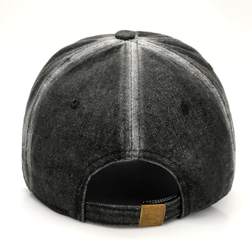 Baseball Cap for Women Men Classic Strapback Hats Adjustable Sun Hat - color: Black B