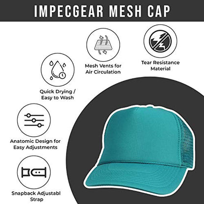 2 Packs Baseball Caps Blank Trucker Hats Summer Mesh Cap (2 FOR Price of 1) - color: Teal