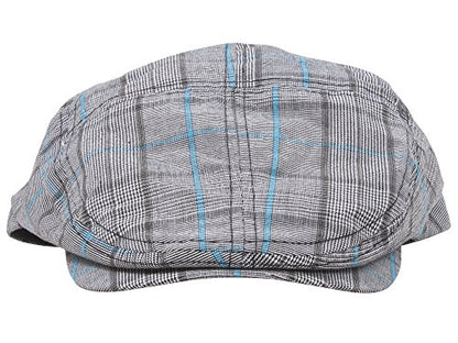 Fashion Plaid Ivy Cap - color: Blue, size: Small