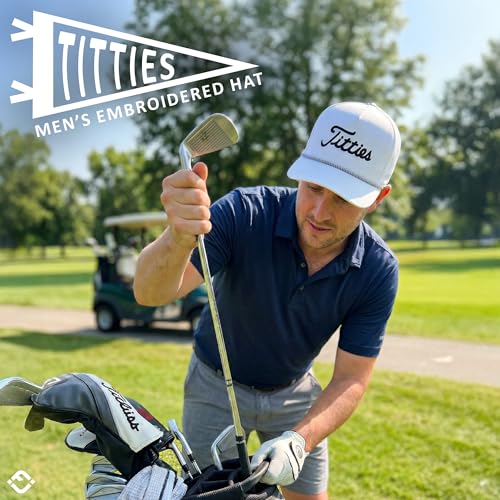Funky Junque Golf Trucker Hat - color: Titties - White