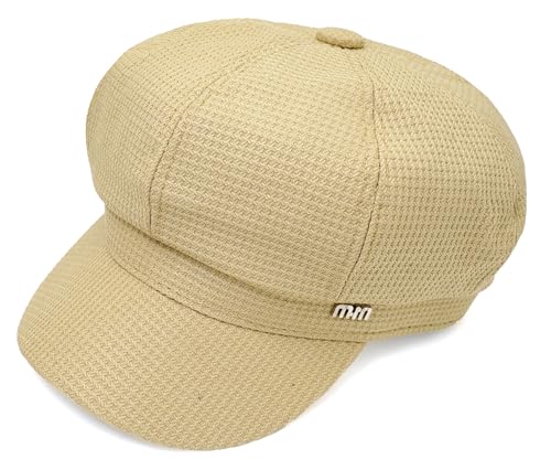 Women's French Octagonal Beret Newsboy Cap Outdoor Painter Hats - color: Waffle Coffee