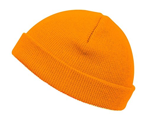 TOP HEADWEAR Cuffless Beanie for Men Women, Unisex Short Beanies Skull Cap - color: Gold