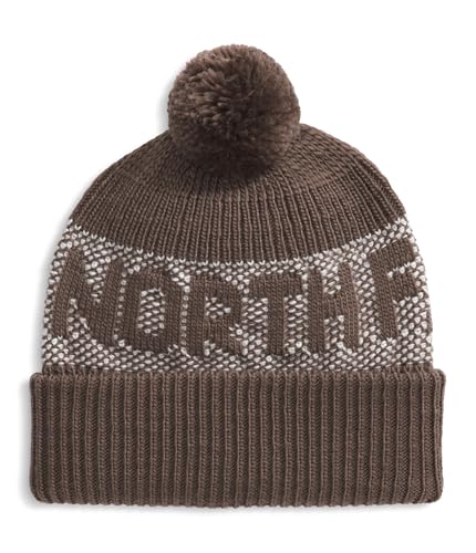 The North Face Unisex Adult Retro Cabin Beanie - color: Smokey Brown/White Dune