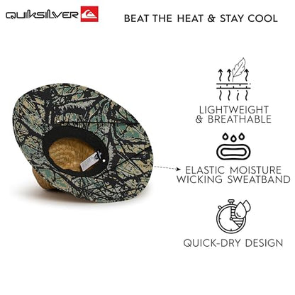 Quiksilver Men's Wide Brim Outdoor Lifeguard Straw Sun Hat - color: Army, size: Small-Medium
