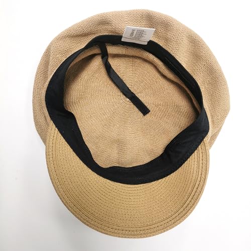 Summer Beret Hat for Women, Breathable Thin Beret Hat Adjustable Lightweight Newsboy Cap - color: Khaki
