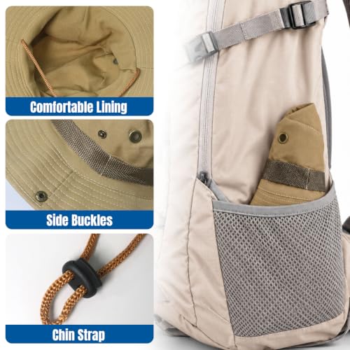 NPQQUAN Sun Hats for Men Women Wide Brim Bucket Hat UPF 50+ Boonie Hat - color: Pure Blue