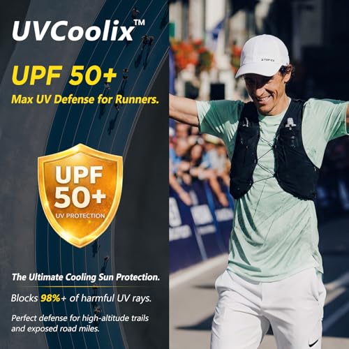 TOP-EX Men's Baseball Cap Cooling Running Hat UPF 50 for Big Head Soft-Top - color: Arctic White, size: X-Large-XX-Large