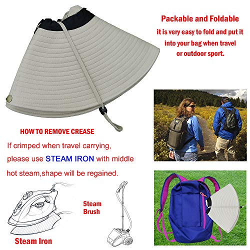 HUAMULAN Men Wide Brim Sun Hat Summer Outdoor Women Bucket Fishing Hats - color: A5ywmh3-micaikaqi