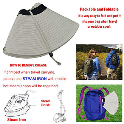 HUAMULAN Men Wide Brim Sun Hat Summer Outdoor Women Bucket Fishing Hats - color: A5ywmh3-micaikaqi