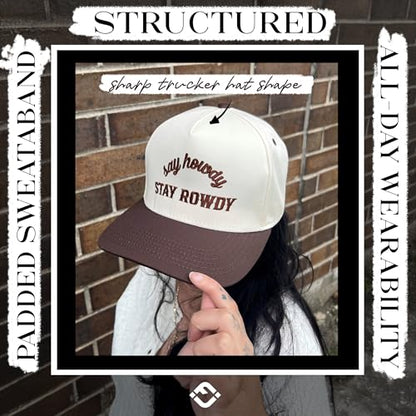 Funky Junque Adult Trucker Snapback Hat 2-Tone Baseball Cap