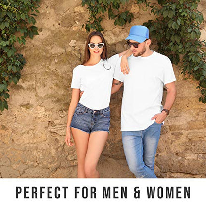2 Packs Baseball Caps Blank Trucker Hats Summer Mesh Cap (2 FOR Price of 1) - color: Col Blue