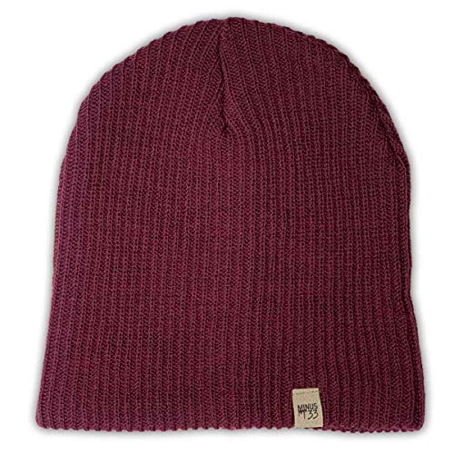 Minus33 Merino Wool Everyday Knit Wool Beanie - color: Burgundy