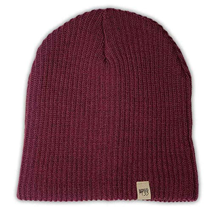 Minus33 Merino Wool Everyday Knit Wool Beanie - color: Burgundy