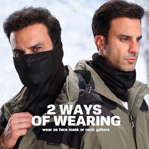 Winter Face Mask for Men Women,Balaclava Ski Mask for Cold Weather, Snowboarding Gear,Snowboard Mask - color: Half Balaclava