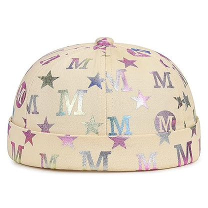 Dome Brimless Hats for Women Men Sailor Docker Beanie Cap Rolled Cuff Visorless Caps