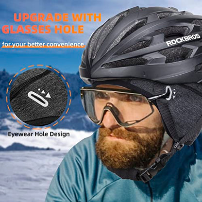 ROCKBROS Winter Cycling Caps for Men Women Windproof Sun Visor - style: No Sun Visor Style One-2 Packs