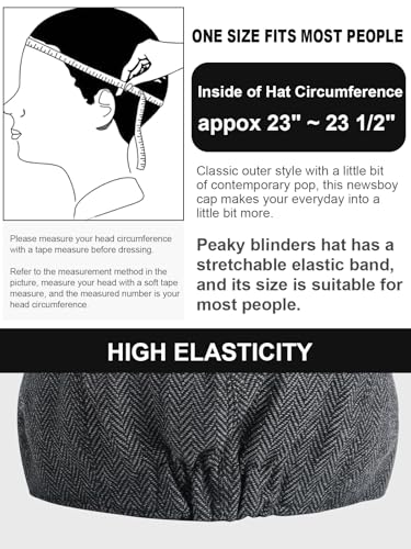 Senker Fashion 2 Pieces Newsboy Cap for Men - color: Dark Grey Khaki