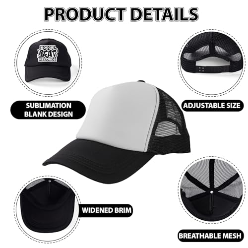 15 Pack Trucker Hats Bulk Sublimation Blanks Wholesale Mesh Baseball Cap DIY Custom Hats for Men Women - color: Light Blue