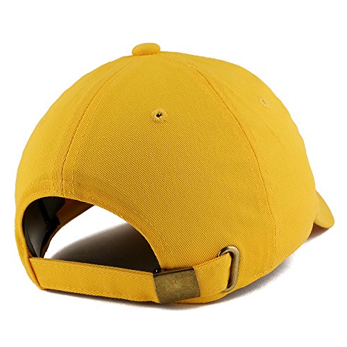 Trendy Apparel Shop Mom Embroidered Low Profile Soft Cotton Dad Hat Cap - color: Gold