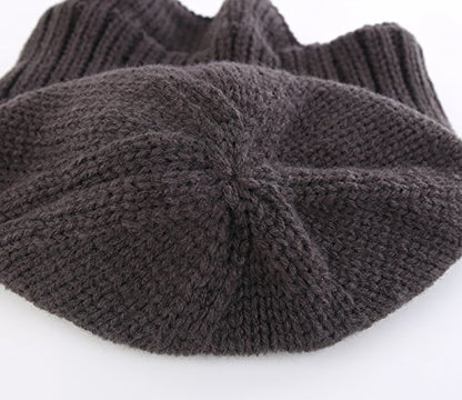 Home Prefer Mens Winter Hat Knit Earflap Hat Stocking Caps with Ears Beanie Hat - color: Gray