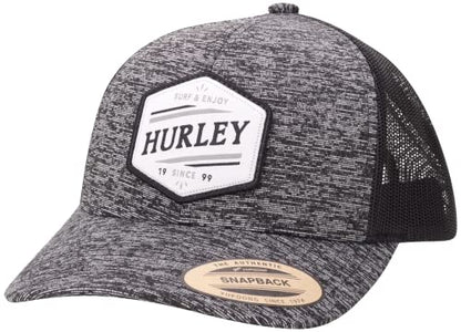 Hurley Mens Hat Beach Break Trucker Water Resistant Baseball Cap - color: Black/White