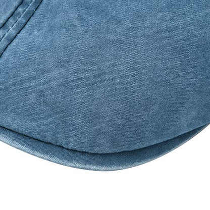 VOBOOM Cotton Washing Flat Cap Cabbie Hat Gatsby Ivy Irish Hunting Newsboy - color: Washed Navy