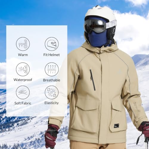 baleaf Balaclava Ski Mask Warm Winter Face Mask with Neck Gaiter - color: Blue