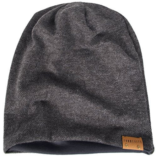 VECRY Men's Slouch Beanie Skull Cap Long Baggy Hip-Hop Winter Summer Hat - color: Grey