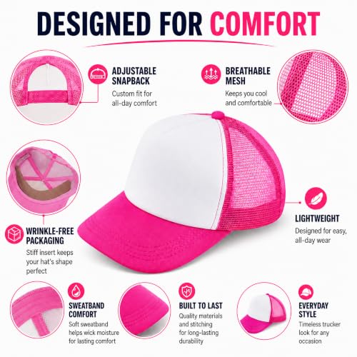 IEUM 10 Pack Design Your Own Blank Trucker Hats for Sublimation