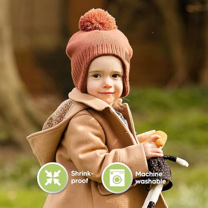 KeaBabies Baby Beanies, Winter Baby Hats for Boys, Girls (Tea Rose, 6-36M) - color: Tea Rose