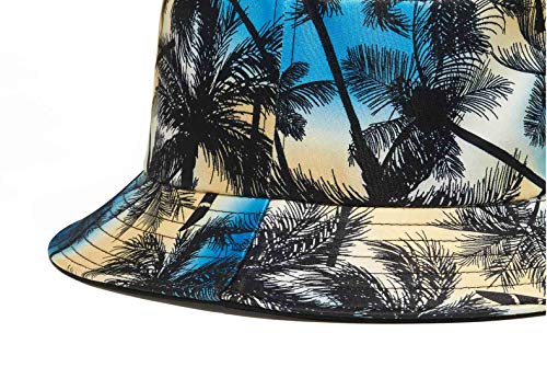 Quanhaigou Unisex Sun Hats, Fashion Beach Bucket Hat for Men Women,Summer Outdoor Boonie Cap Breathable Packable - color: Palm Tree