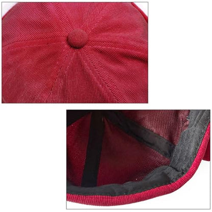 Unisex Stylish Rolled Cuff Skull Cap Adjustable Brimless Hat - color: Wine Red