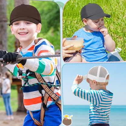 Olreco Baby Baseball Cap Toddler Baseball Hat with Mesh Infant Hat for Baby Boy Hats Toddler Ball Cap Kids Trucker Hats Girls - color: Coffee Brown, size: 2-5T