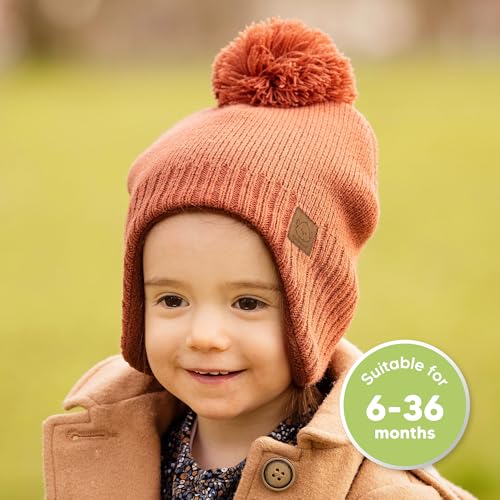 KeaBabies Baby Beanies, Winter Baby Hats for Boys, Girls (Clay, 6-36M) - color: Clay