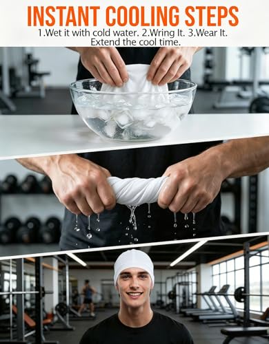 Sweat Wicking Skull Caps Cooling Helmet Liner Hat Running Beanie Cycling Skullcap Sleeping Cap for Men Women - color: White Sets