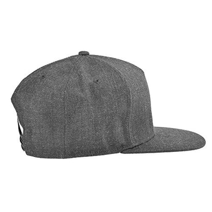 DALIX Premium Wool Blend Hat Flat Bill Cap Snapback Black Dark Gray Maroon Light - color: Dark Gray