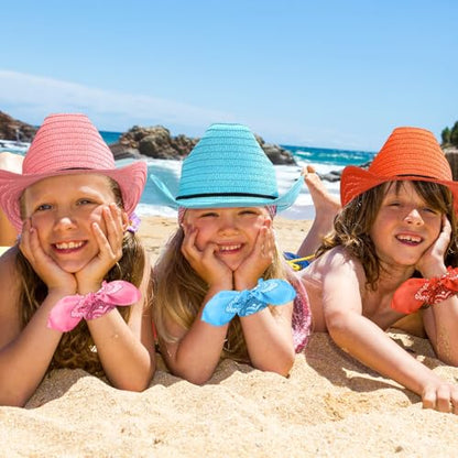 SATINIOR 12 Set Kids Cowboy Hats Bulk with Bandanas - color: Colorful Colors